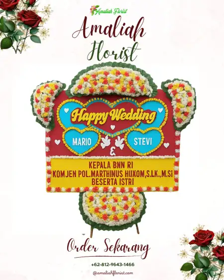 Papan Bunga Pernikahan Tusan